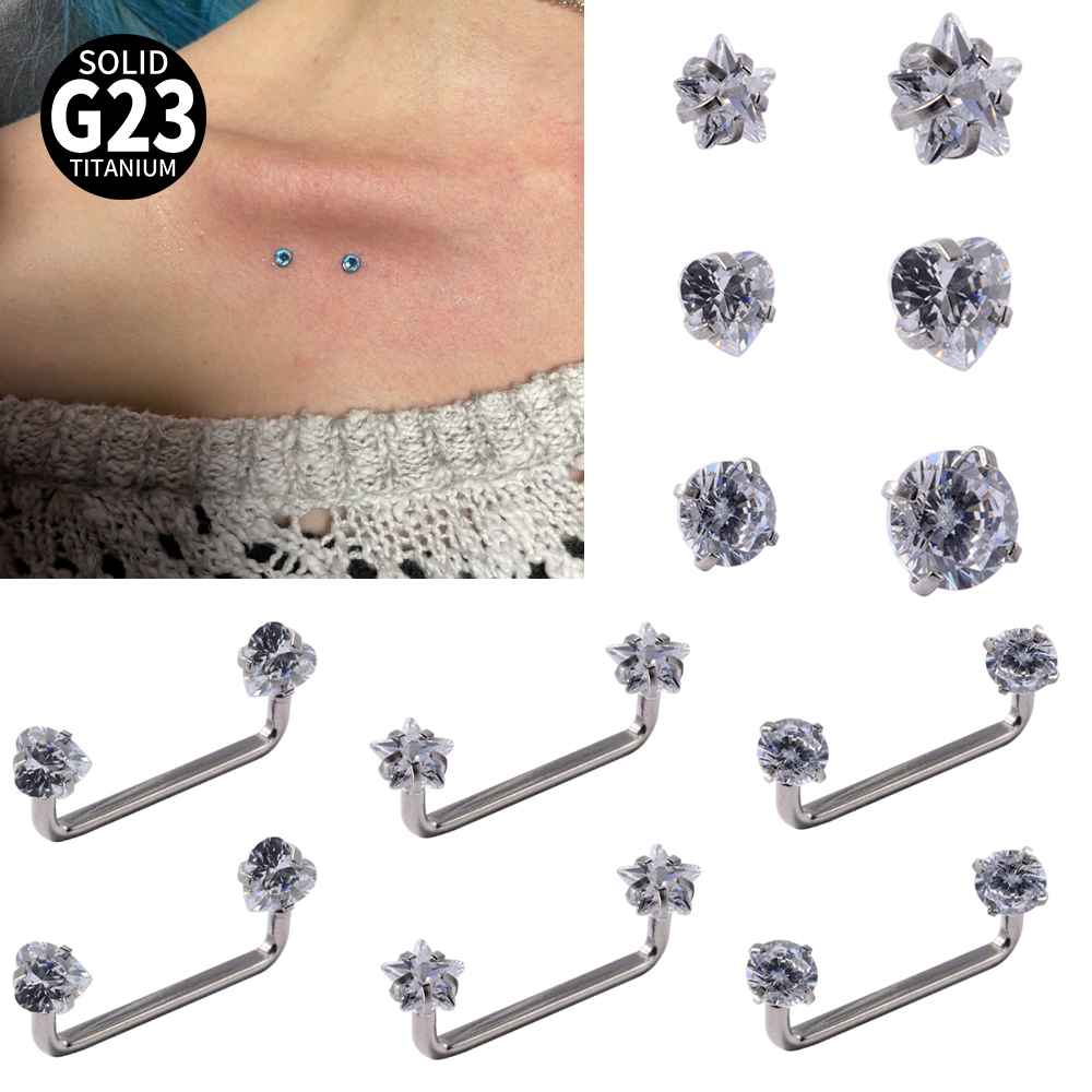 Body Jewelry Implant Grade - 3-1개입 임플란트 등급 티타늄 마이크로 더멀