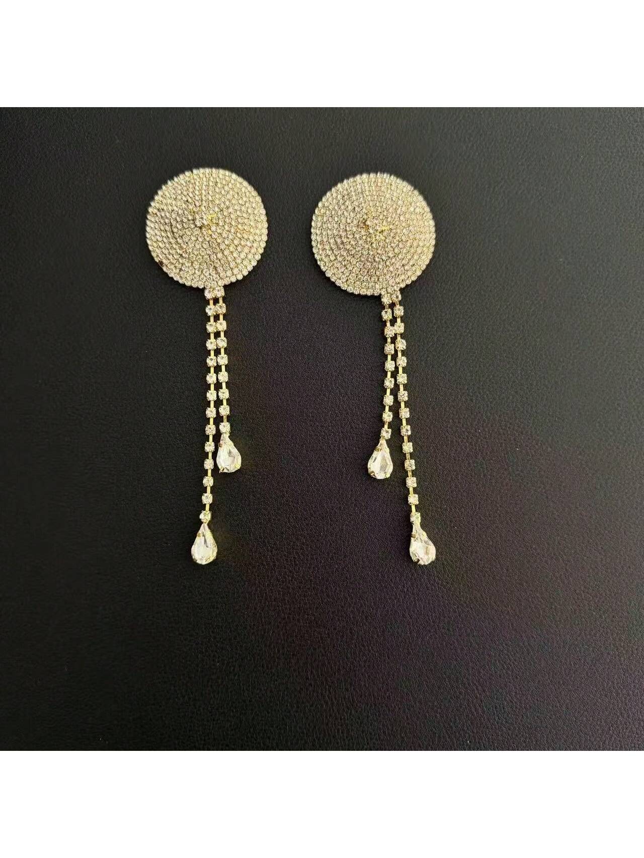 Body Jewelry Rhinestone - 섹시한 라인스톤, 우아하고 섹시한 태슬 인조