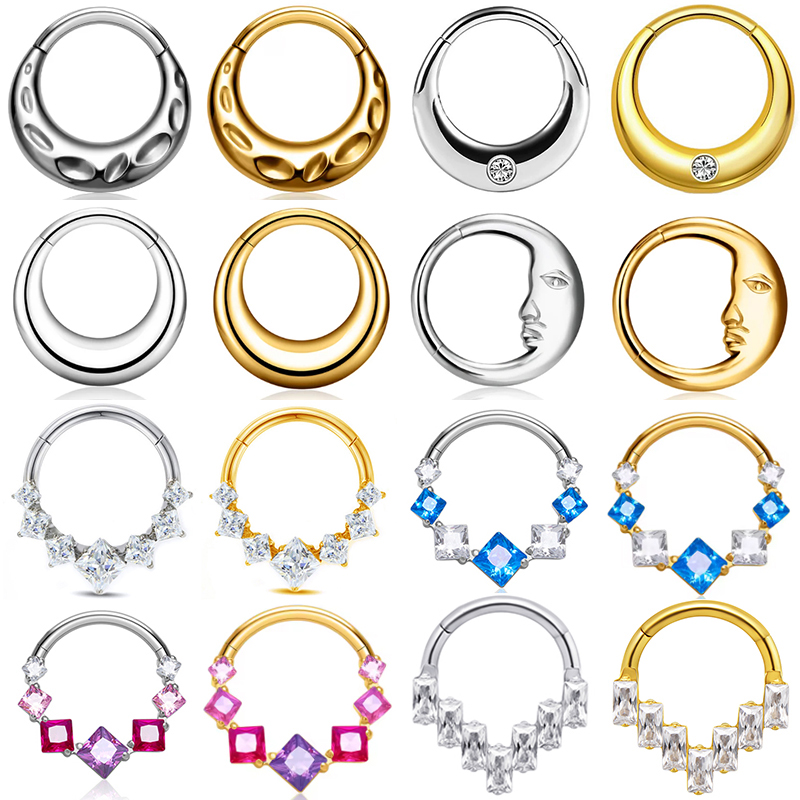 Septum Clicker Ring - 1PC ASTM F136 G23 티타늄 고스
