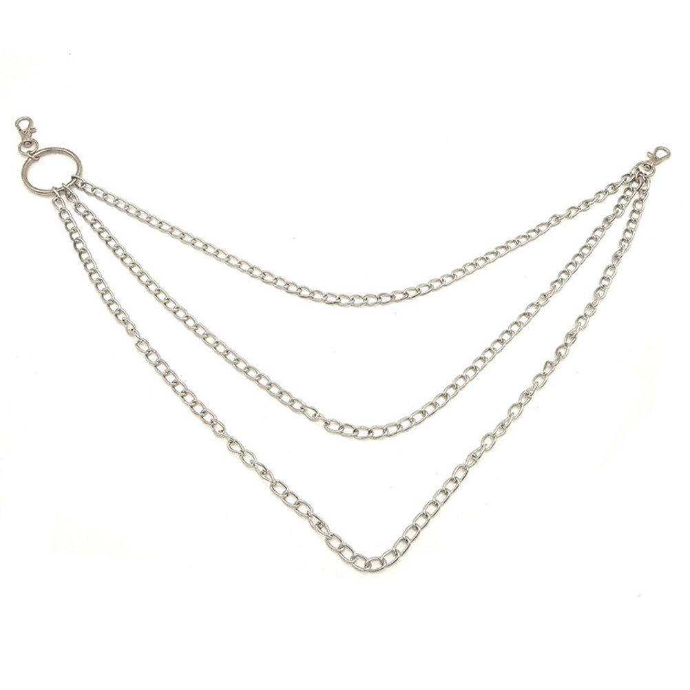 Body Jewelry Ideas - 1개입, 반짝이는 금속 소재의 체인으로, 청바지,