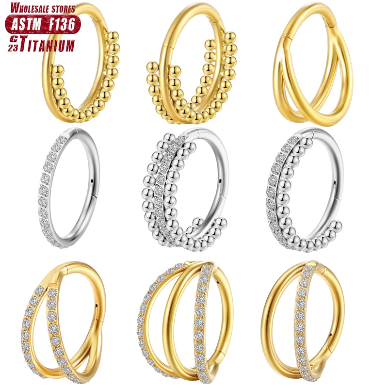 Septum Clicker Ring - F136 티타늄 비강 격막 링 피어싱