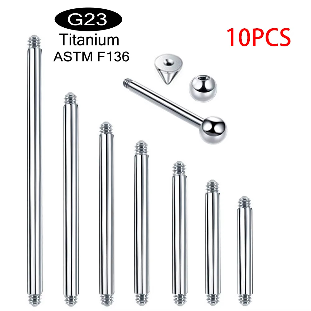 Body Jewelry Implant Grade - 10개/세트 ASTM F136 임플란트용 티타늄 14G
