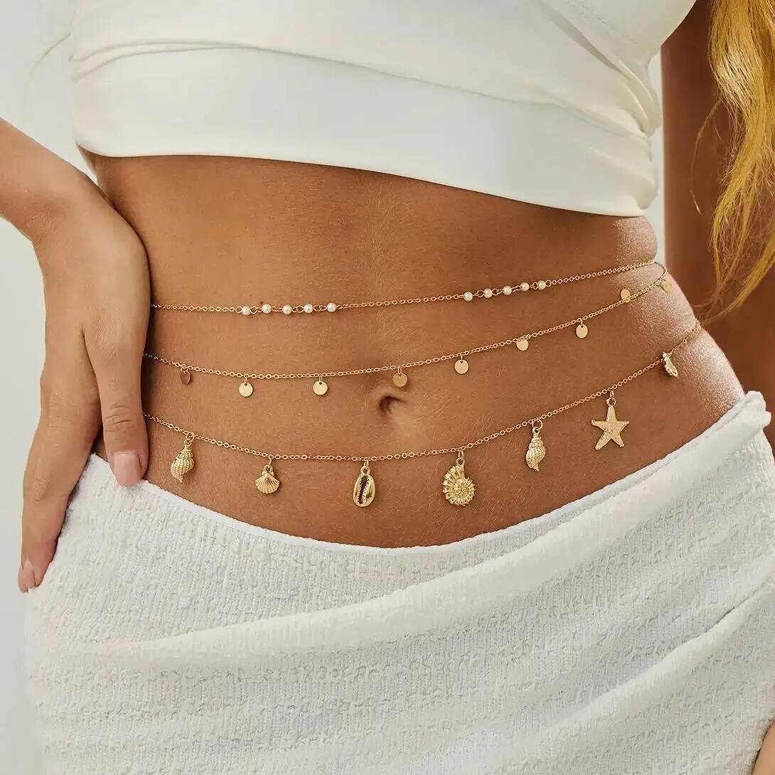 Body Jewelry Women - IngeSight.Z 3 개/대 Boho 불가사리 조가비