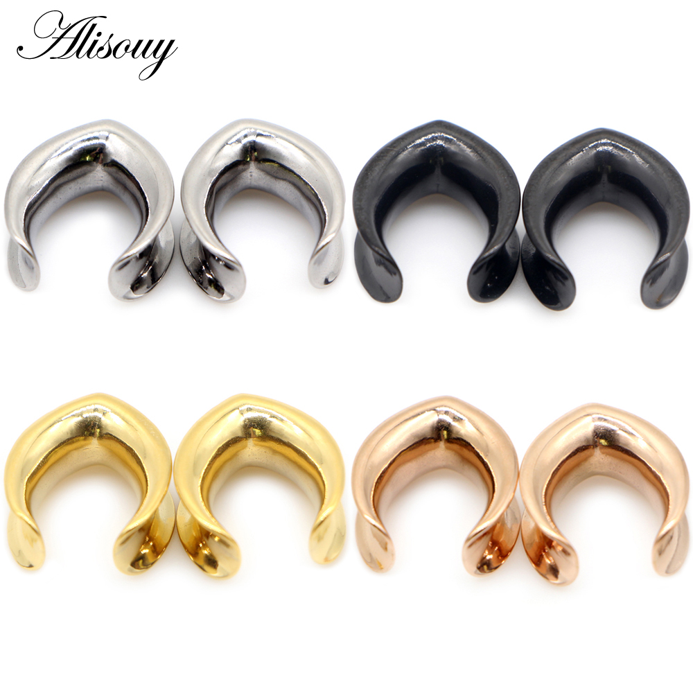 Body Jewelry Gauges - Alisouy 2pcs 6mm-30mm 워터 드롭 글로시