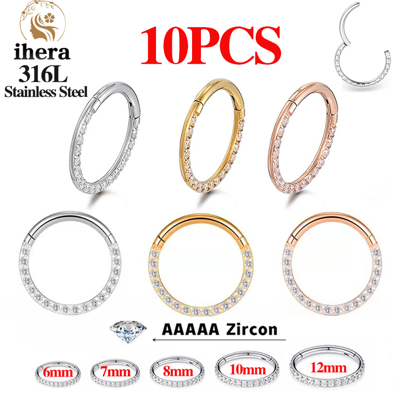 Septum Clicker Ring - 1/10개 스테인리스 스틸 코링, 셉텀 클리커,