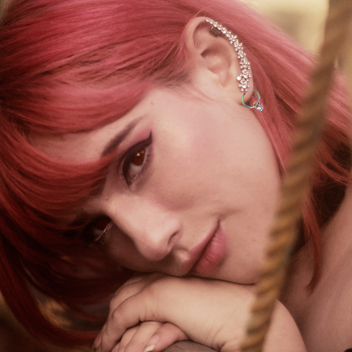 Body Jewelry Ideas - 1개입 해골 모양 코 피어싱 링,