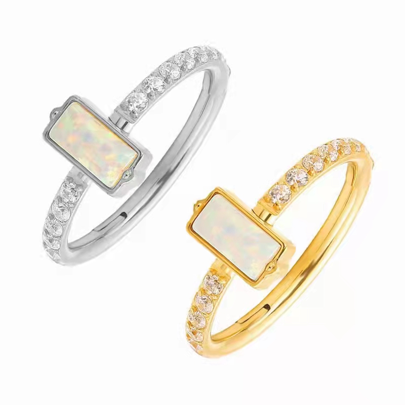 10pcs 316L 외과 강철 오팔 CZ 16G 코 원 - Clicker Ring Seamless 리뷰 및 가격
