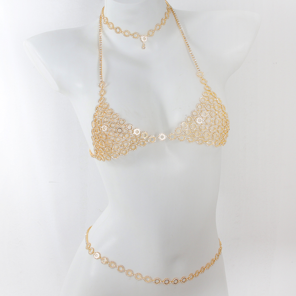 세련된 원형 스플라이싱 라이트 럭셔리 스타일 라인스톤  - Body Jewelry Luxury 리뷰 및 가격