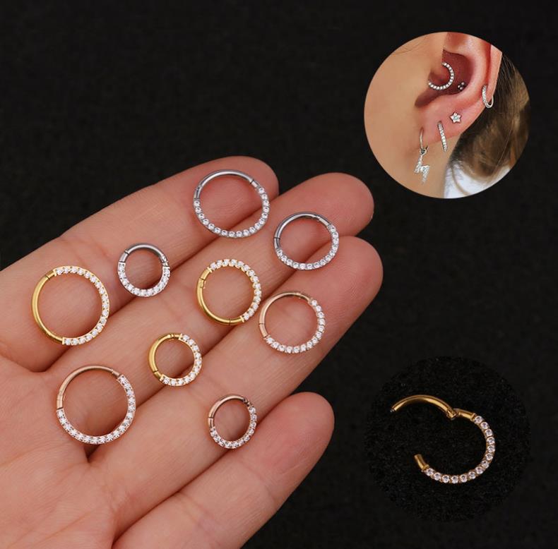 ASTM F136 G23 티타늄 16G/18G 코 피어 - Septum Clicker Ring 리뷰 및 가격