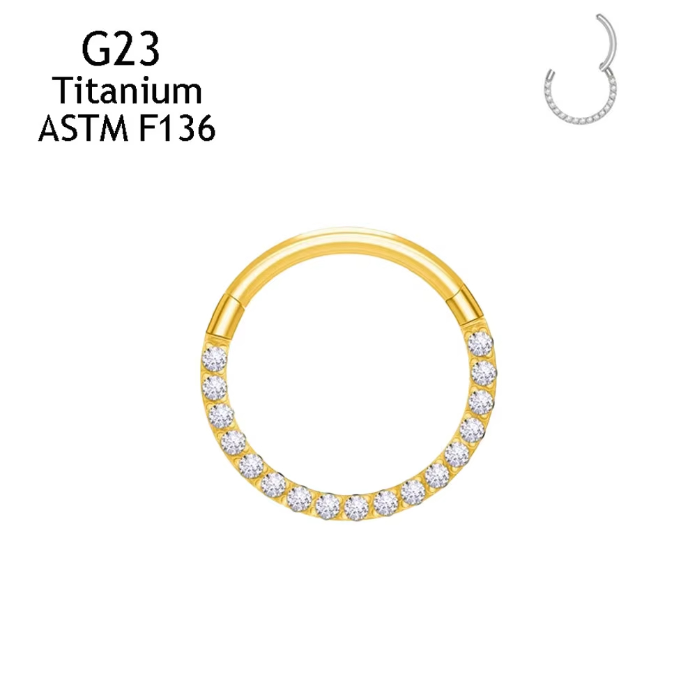 ASTM F136 G23 티타늄 16G/18G 코 피어 - Septum Clicker Ring 리뷰 및 가격