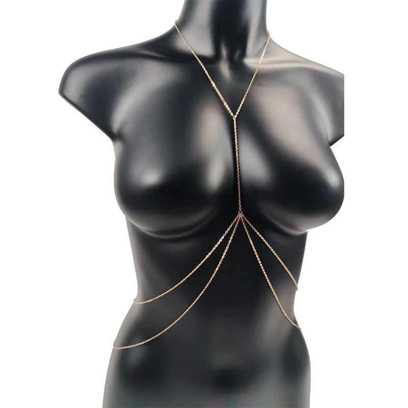 여성용 섹시한 가슴 체인 비키니 밸리 체인, 크로스 웨 - Body Jewelry Luxury 리뷰 및 가격