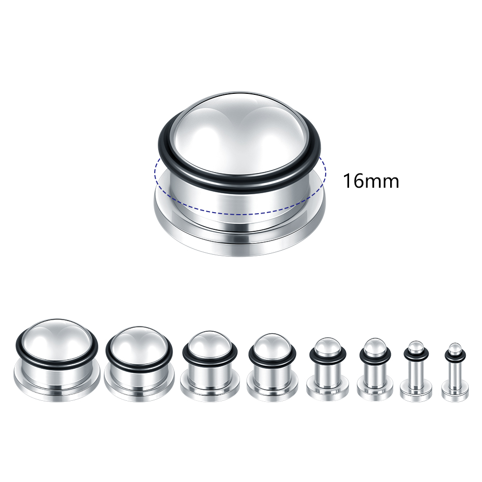 1 쌍 스테인레스 스틸 귀 터널 귀걸이 플러그 게이지  - Body Jewelry Gauges 리뷰 및 가격