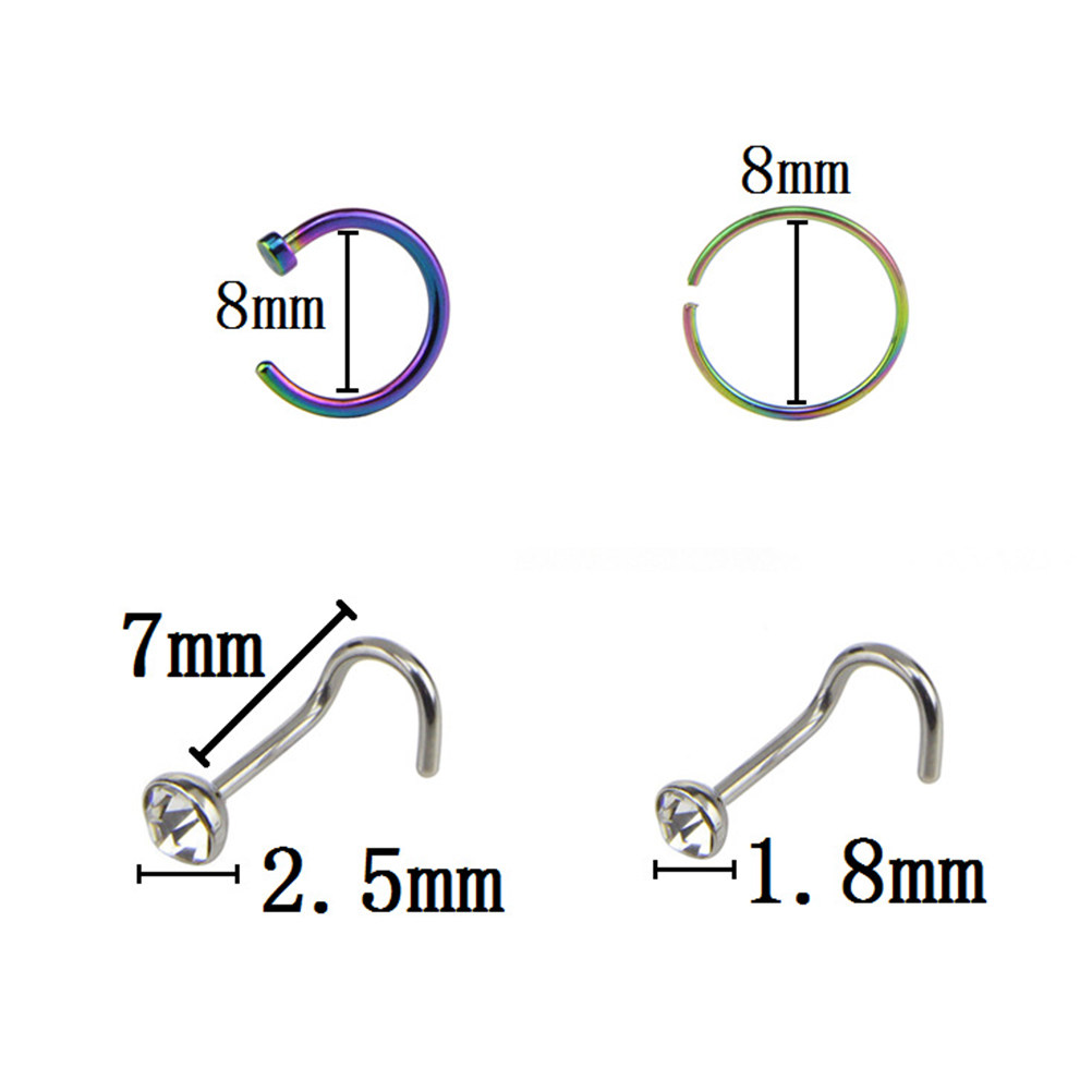 여성을 위한 22개 세트의 스테인리스 스틸 코 피어싱  - Body Jewelry Ideas 리뷰 및 가격