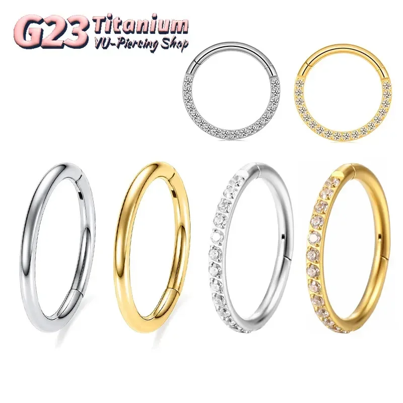 G23 티타늄 코 링 14G 16G 18G 20G 힌지 - Septum Clicker Ring 리뷰 및 가격