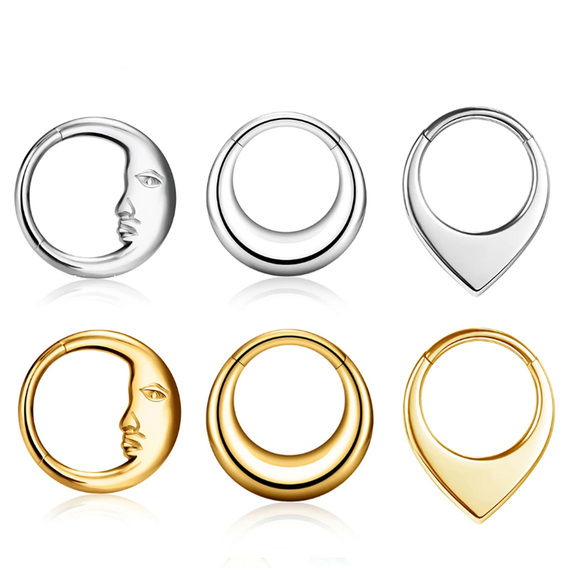 1PC ASTM F136 G23 티타늄 고스 코링 클리 - Septum Clicker Ring 리뷰 및 가격