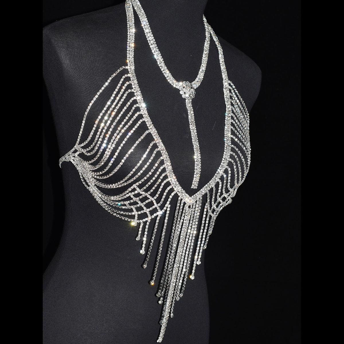 여성용 섹시한 럭셔리 술 속옷, 반짝이는 바디 체인,  - Body Jewelry Luxury 리뷰 및 가격