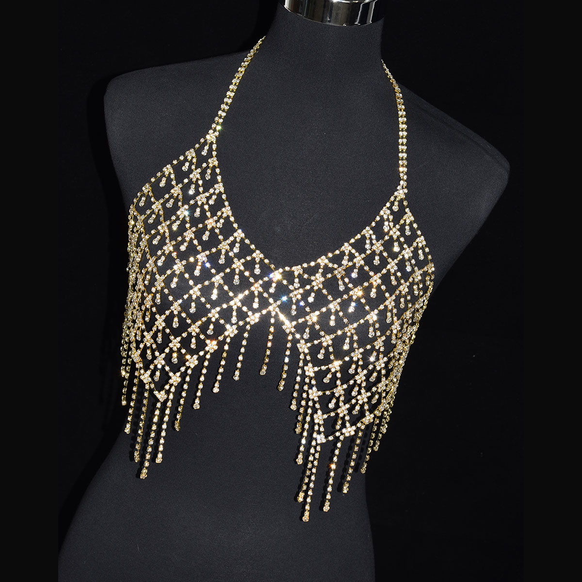 여성용 섹시한 럭셔리 술 속옷, 반짝이는 바디 체인,  - Body Jewelry Luxury 리뷰 및 가격