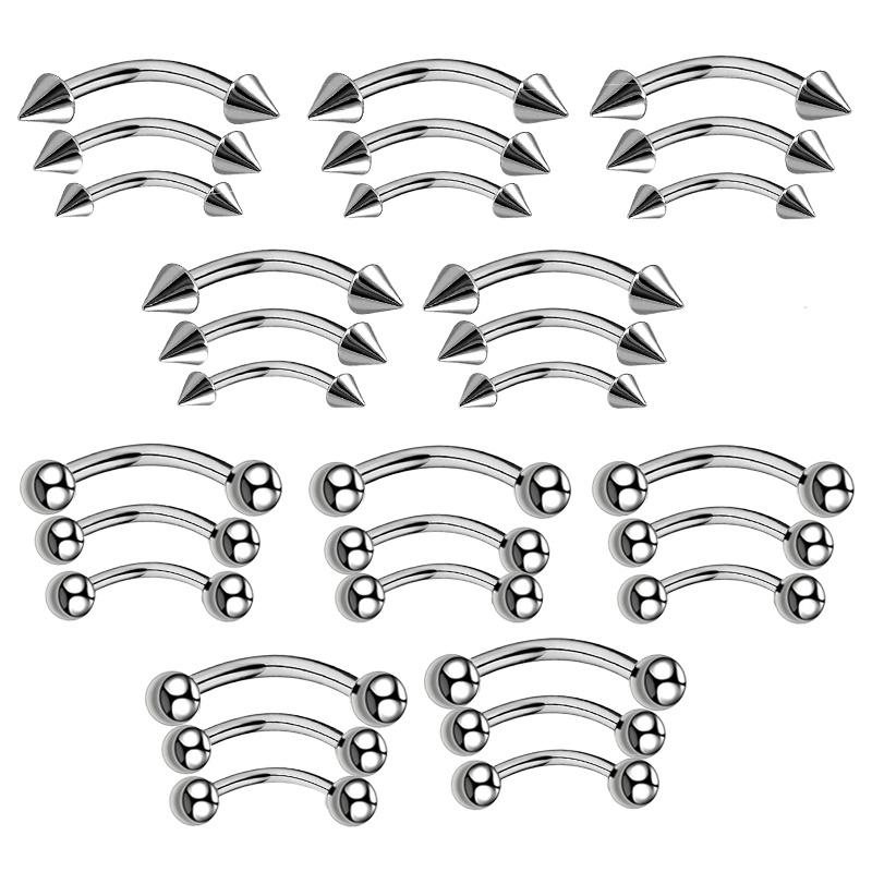 3PCS 눈썹뼈 피어싱 주얼리 아크 Barbel Wit - Body Jewelry Gauges 리뷰 및 가격