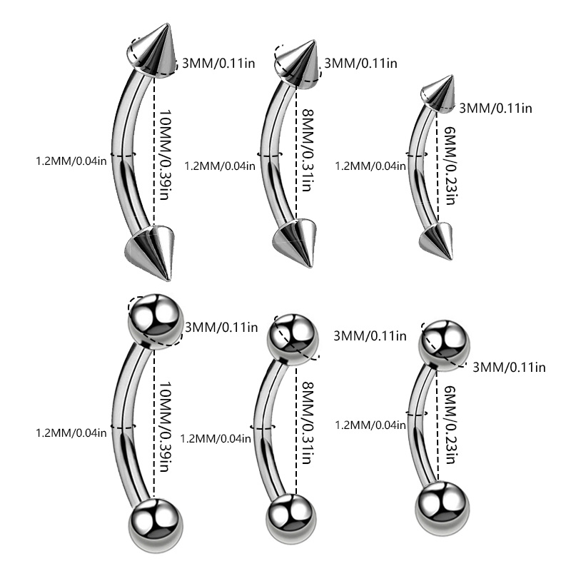 3PCS 눈썹뼈 피어싱 주얼리 아크 Barbel Wit - Body Jewelry Gauges 리뷰 및 가격