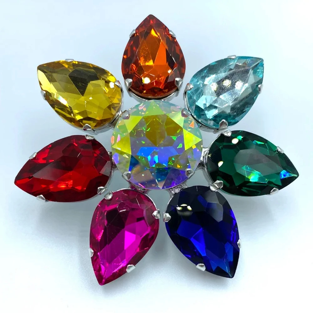 Stonefans 스파클링 오버사이즈 꽃 브로치 핀,  - Body Jewelry Dubai 리뷰 및 가격