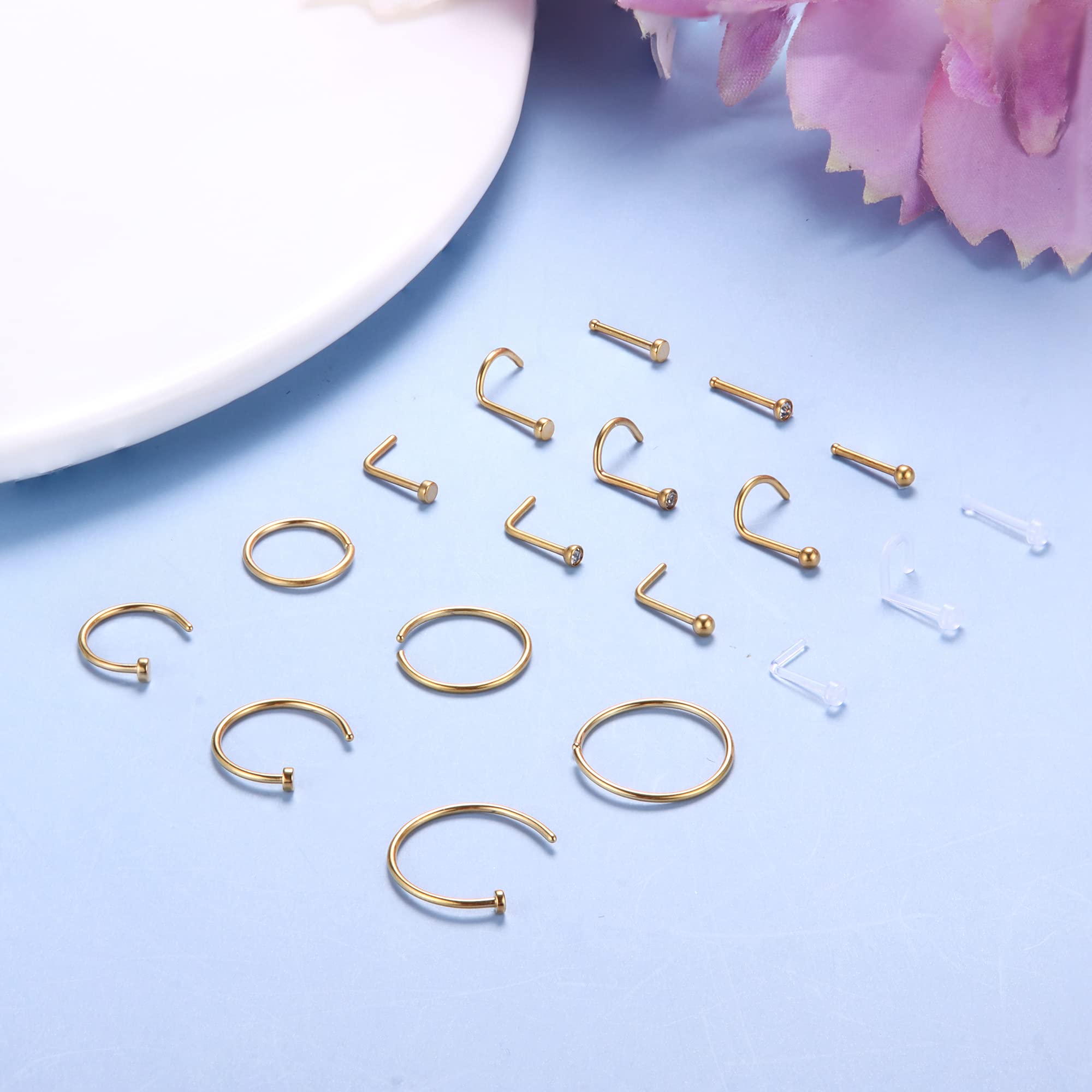 저자극성 코 링 스터드, 민감한 피부용 20G 후프,  - Body Jewelry For Sensitive Skin 리뷰 및 가격