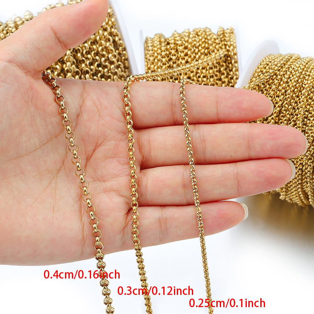 1미터 2-4mm 스테인리스 스틸 O형 소형 원형 체인 - Body Jewelry Gauges 리뷰 및 가격