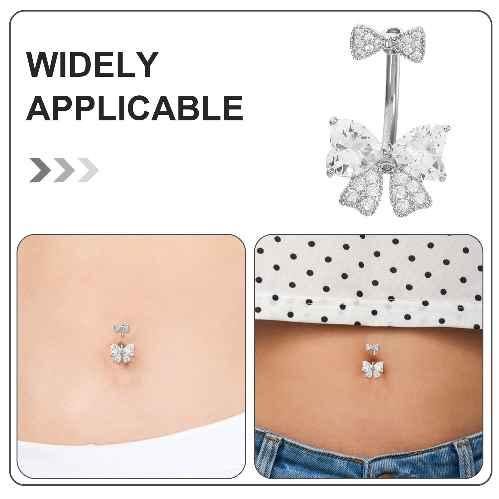 여성을 위한 스테인리스 스틸 소재의 리본 모양 배꼽 피 - Body Jewelry For Sensitive Skin 리뷰 및 가격