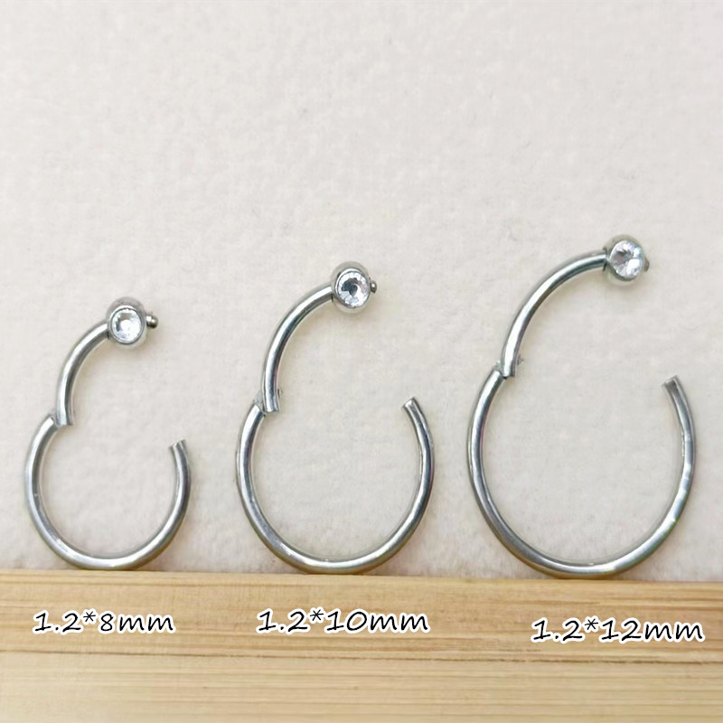 50개/묶음 316 외과용 스틸 젬스 코 귀 심리스 힌 - Clicker Ring Seamless 리뷰 및 가격