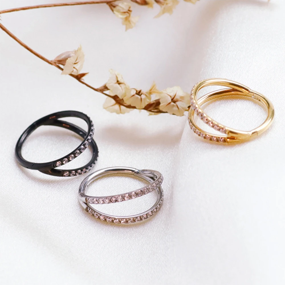 F136 티타늄 비강 격막 링 피어싱 나선 클리커 귀걸 - Septum Clicker Ring 리뷰 및 가격