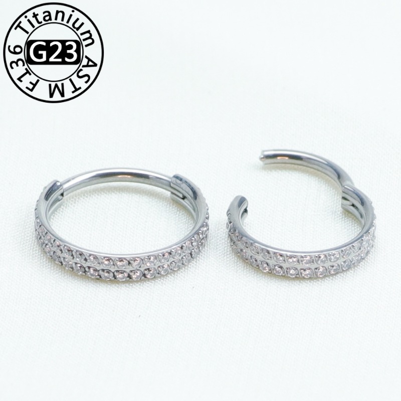 2개 또는 5개 세트, G23 티타늄 소재의 콧구멍 피 - Clicker Ring Seamless 리뷰 및 가격