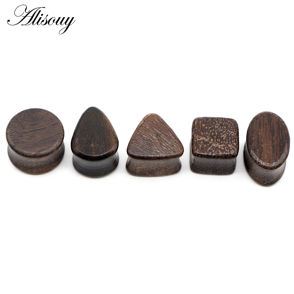 Alisouy 2pcs 펑크 자연 나무 육체 안장 귀  - Body Jewelry Gauges 리뷰 및 가격
