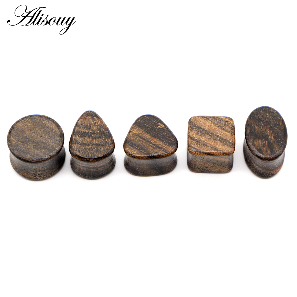 Alisouy 2pcs 펑크 자연 나무 육체 안장 귀  - Body Jewelry Gauges 리뷰 및 가격