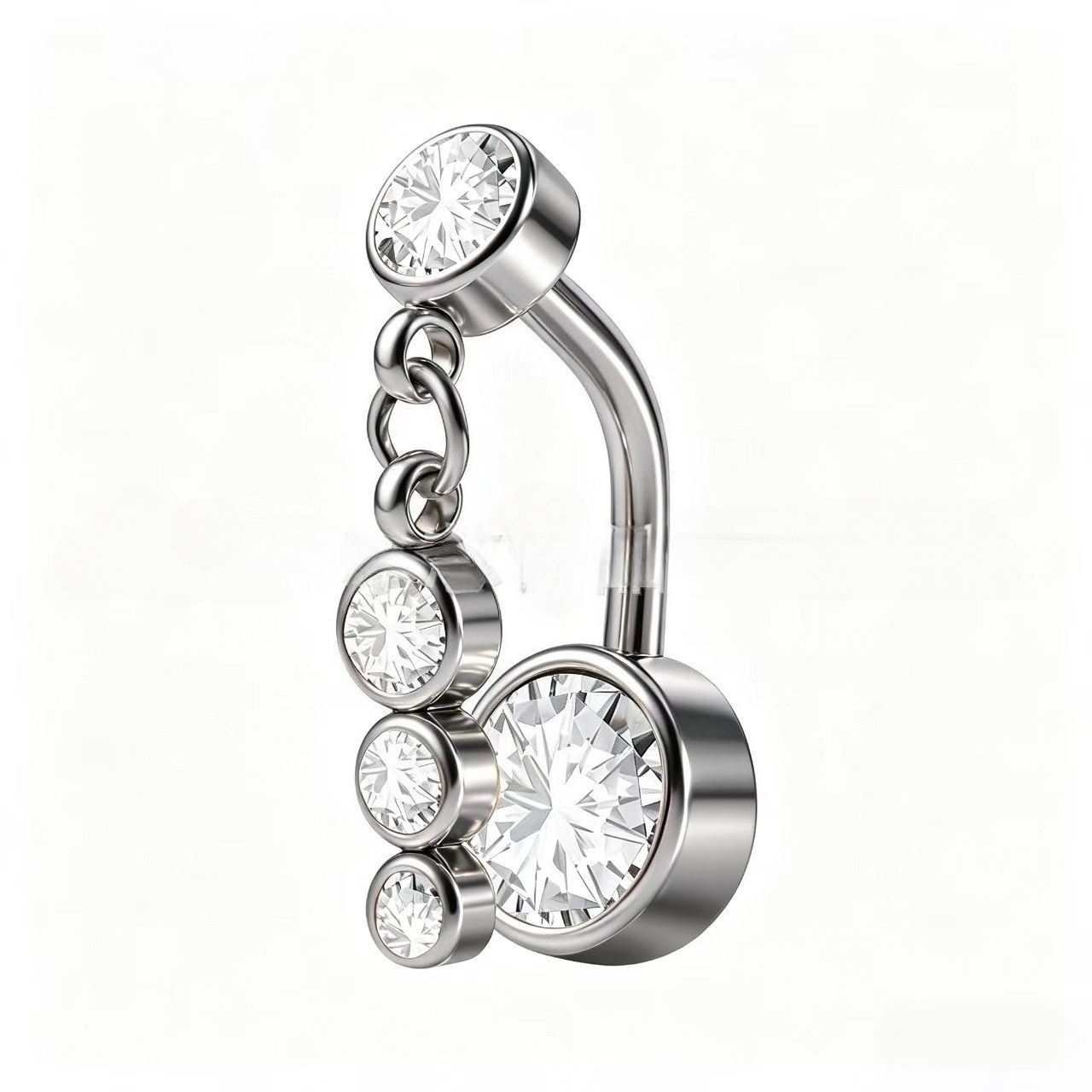 1개 저자극성 스테인리스 스틸 지르코니아 배꼽 링 여성 - Body Jewelry For Sensitive Skin 리뷰 및 가격