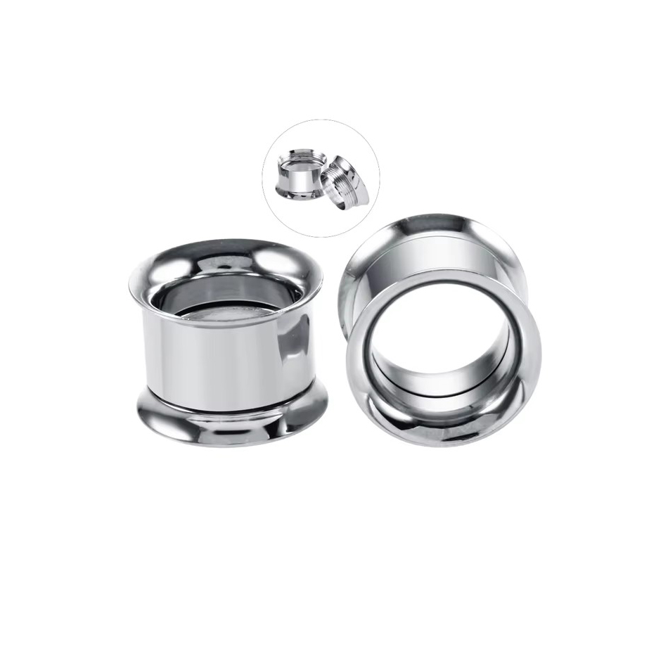 1 쌍 스테인레스 스틸 귀 플러그 터널 육체 귀걸이 게 - Body Jewelry Gauges 리뷰 및 가격