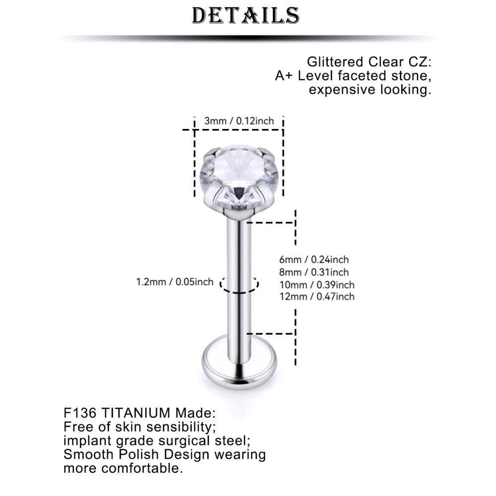 16G 스테인리스 코 반지 스민감한 피부를 위한 내부로 - Body Jewelry For Sensitive Skin 리뷰 및 가격