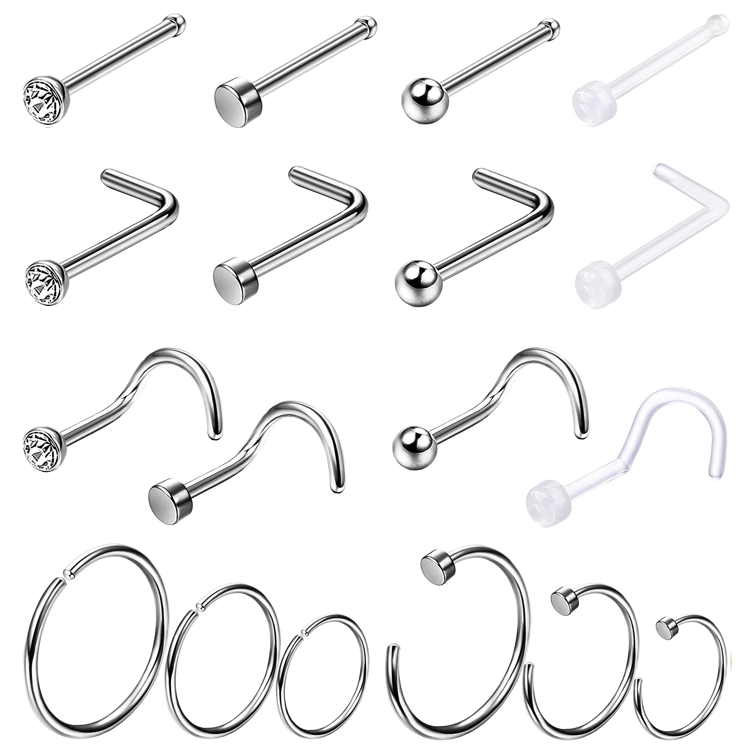 1PCS 민감한 피부를위한 저자 극성 코 링 스터드 여 - Body Jewelry For Sensitive Skin 리뷰 및 가격