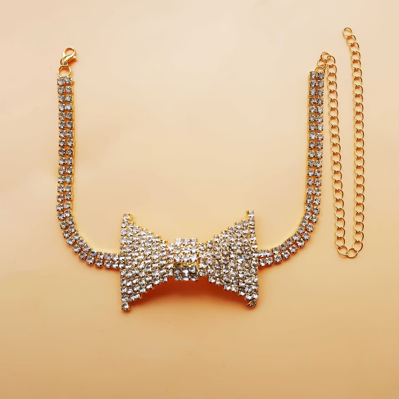 절묘한 우아한 라인석 활 넥 체인, 패션 넥타이 넥 체 - Body Jewelry Rhinestone 리뷰 및 가격
