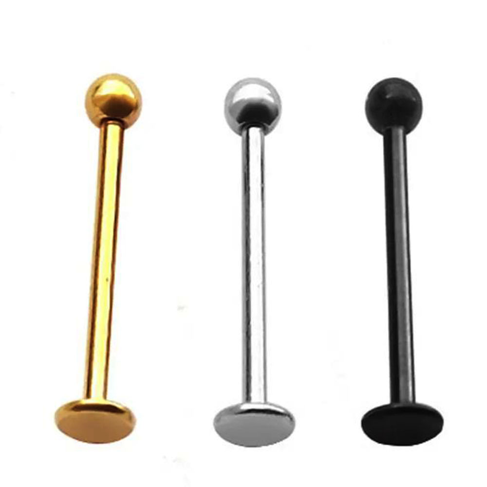 2 조각 316L 외과 강철 혀 Labret 뺨 딤플  - Body Jewelry Gauges 리뷰 및 가격