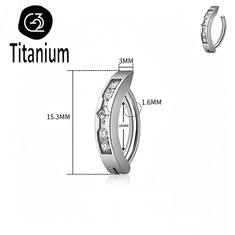 임플란트 등급 ASTM F136 티타늄 CZ 배꼽 링, - Body Jewelry Implant Grade 리뷰 및 가격