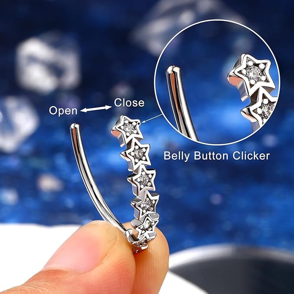 세련된 버튼 링 상부 귀걸이 안전한 배꼽 피어싱 주얼리 - Body Jewelry For Sensitive Skin 리뷰 및 가격