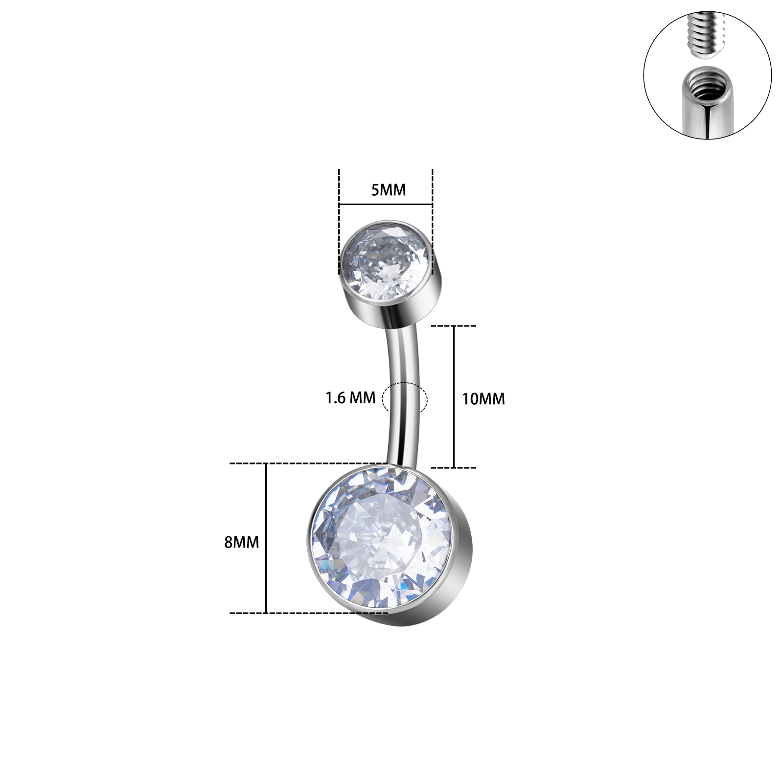 임플란트 등급 G23 티타늄 14G 내부 스레드 섹시  - Body Jewelry Implant Grade 리뷰 및 가격