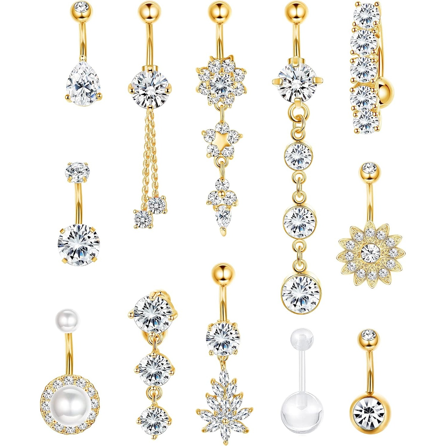 FASACCO 1개 14G 배꼽 피어싱 링 여성용 31 - Body Jewelry For Sensitive Skin 리뷰 및 가격