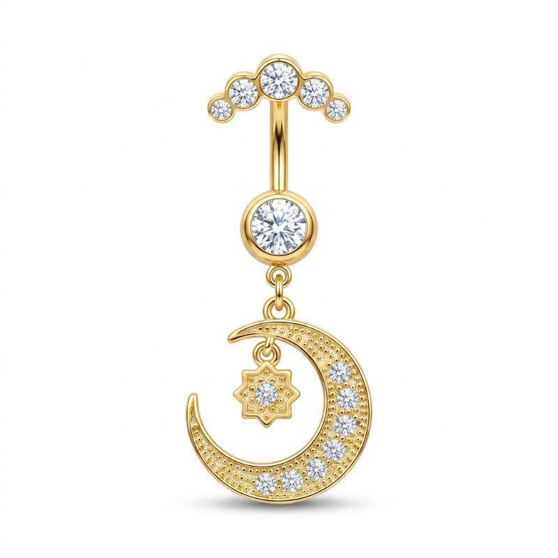 5개 스테인리스 스틸 라인스톤 배꼽 링 하트 댕글 곡선 - Body Jewelry For Sensitive Skin 리뷰 및 가격