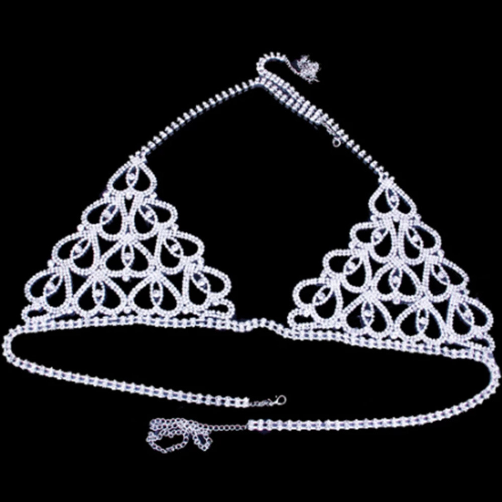 패션 라인 석 하트 브래지어 끈 팬티 세트 비키니 커버 - Body Jewelry Rhinestone 리뷰 및 가격