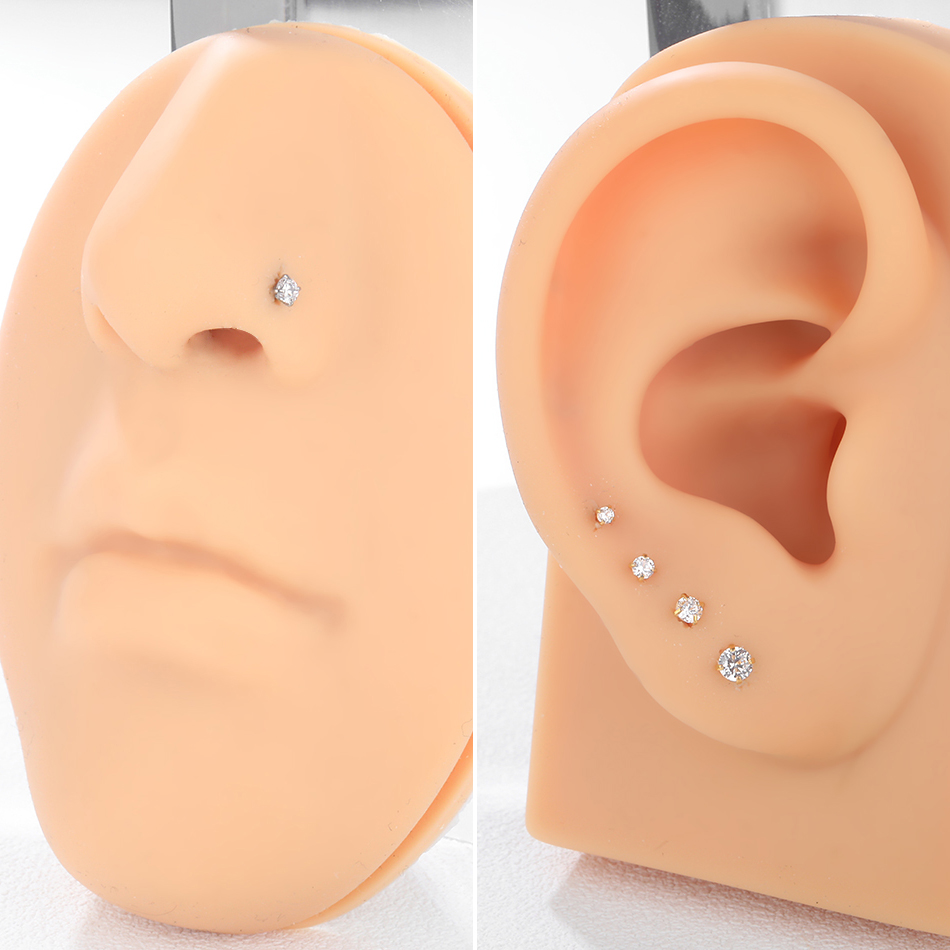 1/5개입 임플란트 등급 티타늄 프롱 지르콘 코 피어싱 - Body Jewelry Implant Grade 리뷰 및 가격