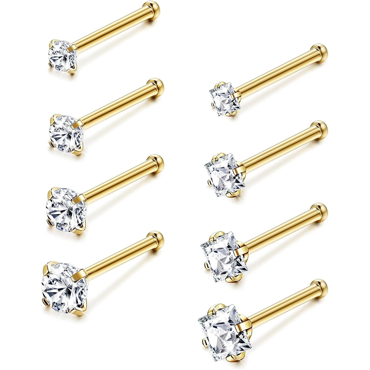 ORAZIO 8Pcs 18G 20G 여성용 남성용 코  - Body Jewelry For Sensitive Skin 리뷰 및 가격