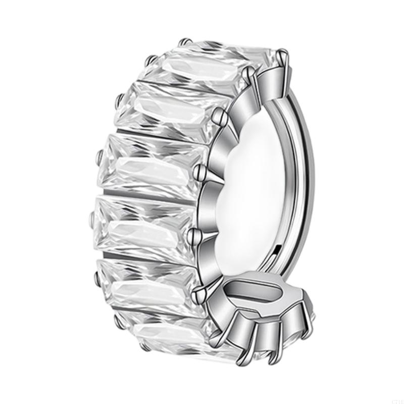 스퀘어 지르코니아 연골 귀걸이 티타늄 합금 코 Sept - Body Jewelry For Sensitive Skin 리뷰 및 가격