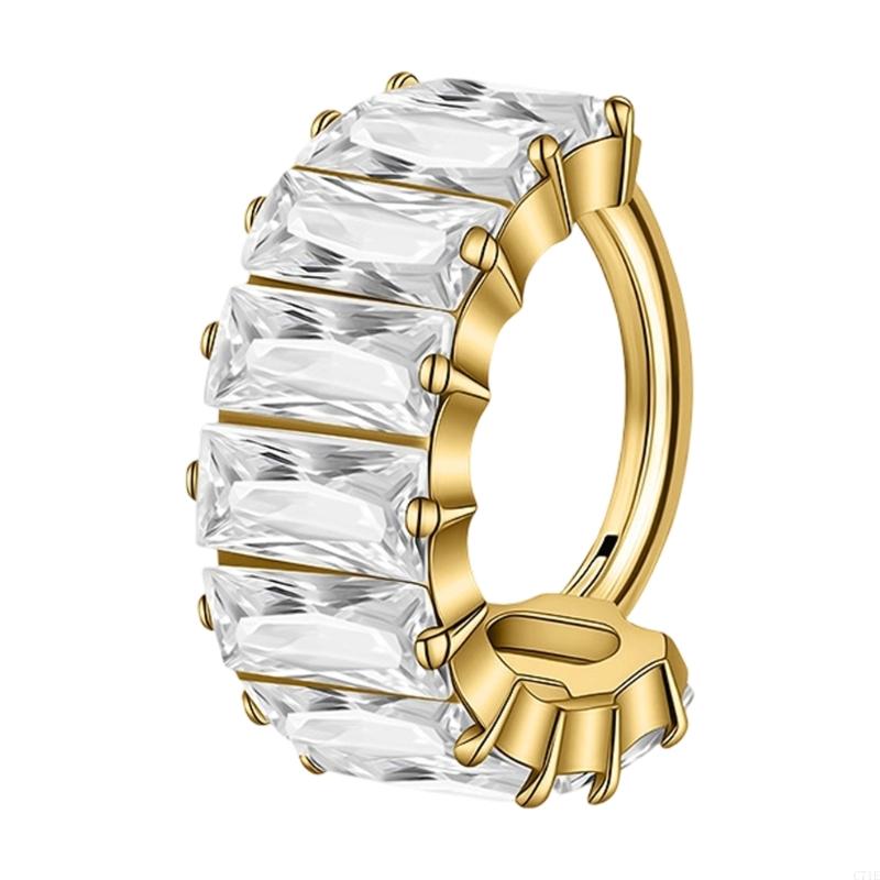 스퀘어 지르코니아 연골 귀걸이 티타늄 합금 코 Sept - Body Jewelry For Sensitive Skin 리뷰 및 가격