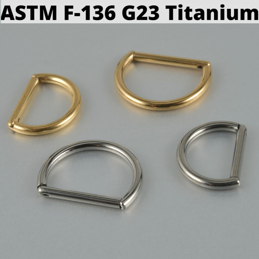1PC D 모양 G23 솔리드 티타늄 연골 세그먼트 링 - Septum Clicker Ring 리뷰 및 가격