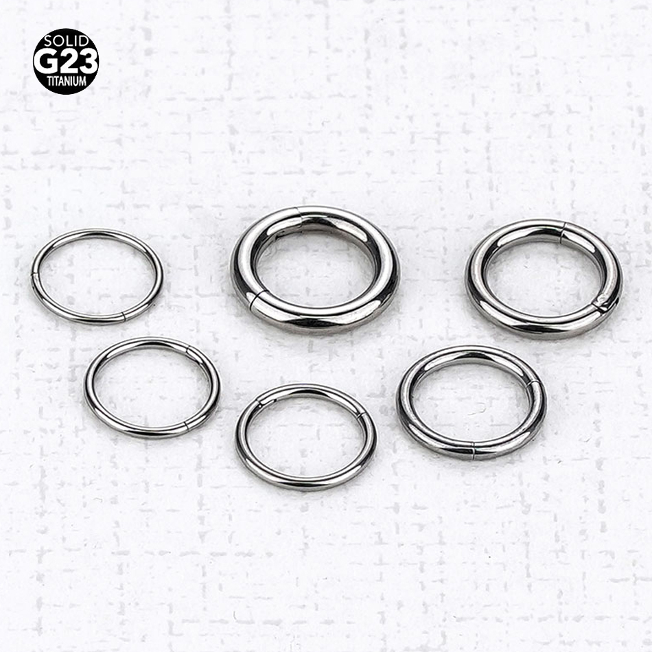 1PC G23 티타늄 힌지 세그먼트 링 코 링 피어싱  - Septum Clicker Ring 리뷰 및 가격